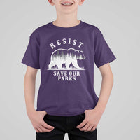 Resist Save Our Parks T Shirt For Kid Bear US National Parks Wildlife Nature
