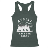 Resist Save Our Parks Racerback Tank Top Bear US National Parks Wildlife Nature