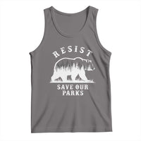 Resist Save Our Parks Tank Top Bear US National Parks Wildlife Nature
