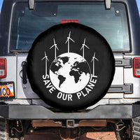 Save Our Planet Spare Tire Cover Wind Power Electricity Earth Day 2025