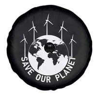 Save Our Planet Spare Tire Cover Wind Power Electricity Earth Day 2025