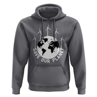 Save Our Planet Hoodie Wind Power Electricity Earth Day 2025