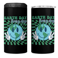 Earth Day Everyday 4 in 1 Can Cooler Tumbler Smile Face Hippie Planet Anniversary
