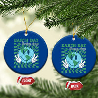 Earth Day Everyday Ceramic Ornament Smile Face Hippie Planet Anniversary - Wonder Print Shop