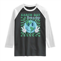 Earth Day Everyday Raglan Shirt Smile Face Hippie Planet Anniversary