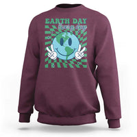 Earth Day Everyday Sweatshirt Smile Face Hippie Planet Anniversary