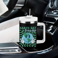 Earth Day Everyday Tumbler With Handle Smile Face Hippie Planet Anniversary