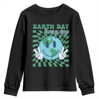 Earth Day Everyday Youth Sweatshirt Smile Face Hippie Planet Anniversary