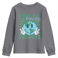 Earth Day Everyday Youth Sweatshirt Smile Face Hippie Planet Anniversary