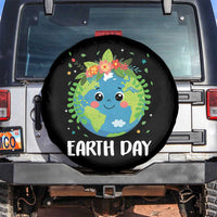 Happy Earth Day Spare Tire Cover Cute Earth With Floral