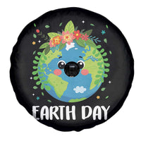 Happy Earth Day Spare Tire Cover Cute Earth With Floral