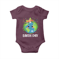 Happy Earth Day Baby Onesie Cute Earth With Floral