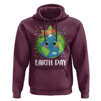 Happy Earth Day Hoodie Cute Earth With Floral