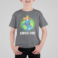 Happy Earth Day T Shirt For Kid Cute Earth With Floral