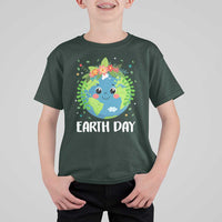 Happy Earth Day T Shirt For Kid Cute Earth With Floral