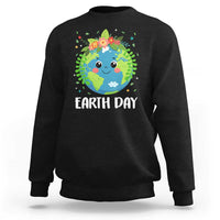 Happy Earth Day Sweatshirt Cute Earth With Floral