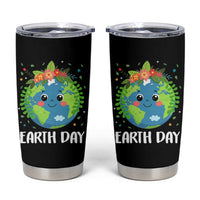 Happy Earth Day Tumbler Cup Cute Earth With Floral