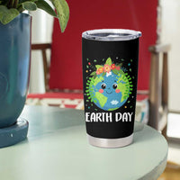 Happy Earth Day Tumbler Cup Cute Earth With Floral
