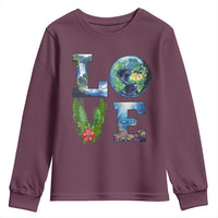 Earth Day LOVE Youth Sweatshirt Planet Anniversary Everyday