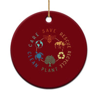Save Bees Rescue Animals Recycle Plastic Ceramic Ornament Earth Day Protect The Environment - Wonder Print Shop