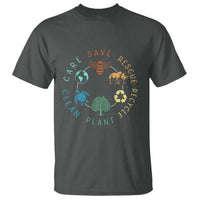 Save Bees Rescue Animals Recycle Plastic T Shirt Earth Day Protect The Environment