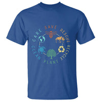 Save Bees Rescue Animals Recycle Plastic T Shirt Earth Day Protect The Environment