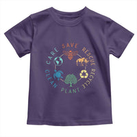 Save Bees Rescue Animals Recycle Plastic Toddler T Shirt Earth Day Protect The Environment