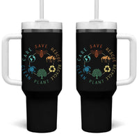 Save Bees Rescue Animals Recycle Plastic Tumbler With Handle Earth Day Protect The Environment