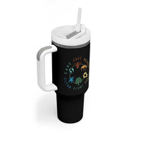 Save Bees Rescue Animals Recycle Plastic Tumbler With Handle Earth Day Protect The Environment