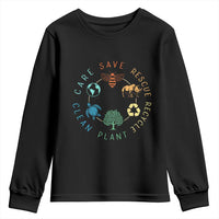 Save Bees Rescue Animals Recycle Plastic Youth Sweatshirt Earth Day Protect The Environment