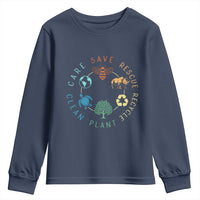 Save Bees Rescue Animals Recycle Plastic Youth Sweatshirt Earth Day Protect The Environment