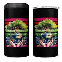 Earth Day 4 in 1 Can Cooler Tumbler And I Think To Myself What A Wonderful World Rainbow