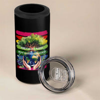 Earth Day 4 in 1 Can Cooler Tumbler And I Think To Myself What A Wonderful World Rainbow