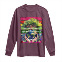 Earth Day Long Sleeve Shirt And I Think To Myself What A Wonderful World Rainbow