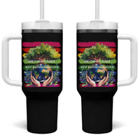 Earth Day Tumbler With Handle And I Think To Myself What A Wonderful World Rainbow