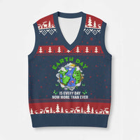 Earth Day Is Every Day V-Neck Knit Sweater Vest Now More Than Ever - Wonder Print Shop