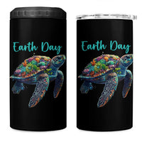 Sea Turtle Earth Day 4 in 1 Can Cooler Tumbler Save The Earth