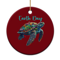 Sea Turtle Earth Day Ceramic Ornament Save The Earth - Wonder Print Shop
