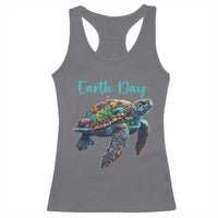 Sea Turtle Earth Day Racerback Tank Top Save The Earth