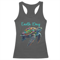 Sea Turtle Earth Day Racerback Tank Top Save The Earth