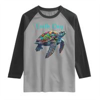 Sea Turtle Earth Day Raglan Shirt Save The Earth