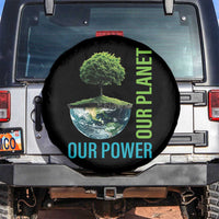 Our Power Our Planet Spare Tire Cover Earth Day 2025