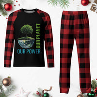 Our Power Our Planet Plaid Pajama Set Earth Day 2025 - Wonder Print Shop
