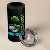Our Power Our Planet 4 in 1 Can Cooler Tumbler Earth Day 2025