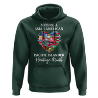 AAPI Heritage Month Hoodie National Asian American and Pacific Islander Countries Flag Heart