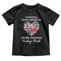 AAPI Heritage Month Toddler T Shirt National Asian American and Pacific Islander Countries Flag Heart