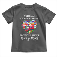 AAPI Heritage Month Toddler T Shirt National Asian American and Pacific Islander Countries Flag Heart