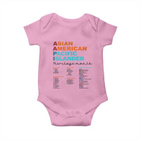 AAPI Heritage Month Baby Onesie Asian American and Pacific Islander Countries Pride
