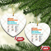 AAPI Heritage Month Ceramic Ornament Asian American and Pacific Islander Countries Pride - Wonder Print Shop