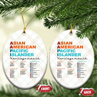 AAPI Heritage Month Ceramic Ornament Asian American and Pacific Islander Countries Pride - Wonder Print Shop